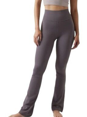 Athleta Transcend Slim Pant Flare Leggings‎ Purple Grey Women's Large